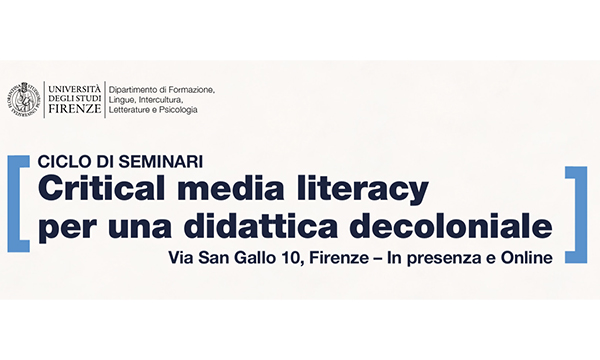 Ciclo di seminari - Critical media literacy per una didattica decoloniale.